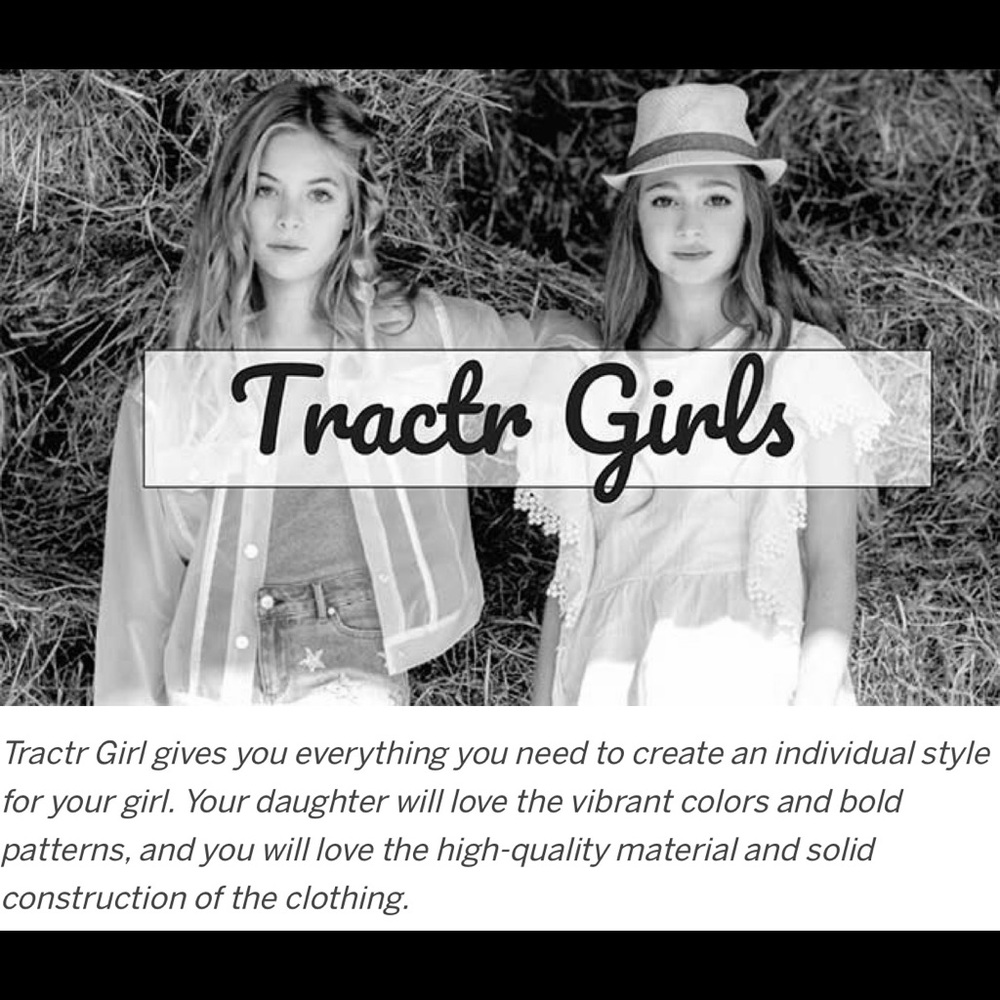 Tractr Girls Pull-on Denim Leggings